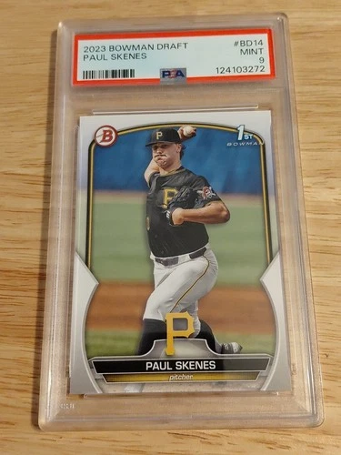 2023 Bowman Draft Paul Skenes PSA 9 MINT, Rookie, Pirates, ROTY, Cy Young Fav.