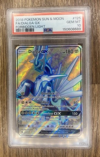 Dialga GX Full Art 125/131 Sm-Forbidden Light PSA 10 Pokemon TCG