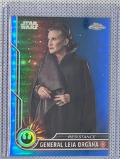 2023 TOPPS CHROME STAR WARS General Leia Organa BLUE REFRACTOR /150