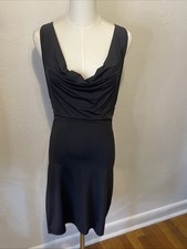 Forever 21 Black Sleeveless Satin Cowl Neck Slip Dress NWT Sz S