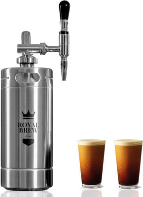 The Original Royal Brew Nitro Cold 128oz, 128 oz Keg - Stainless Steel 