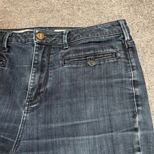 Pilcro Anthropologie Superscript Wide Leg Jeans Size 32 Dark Wash Denim