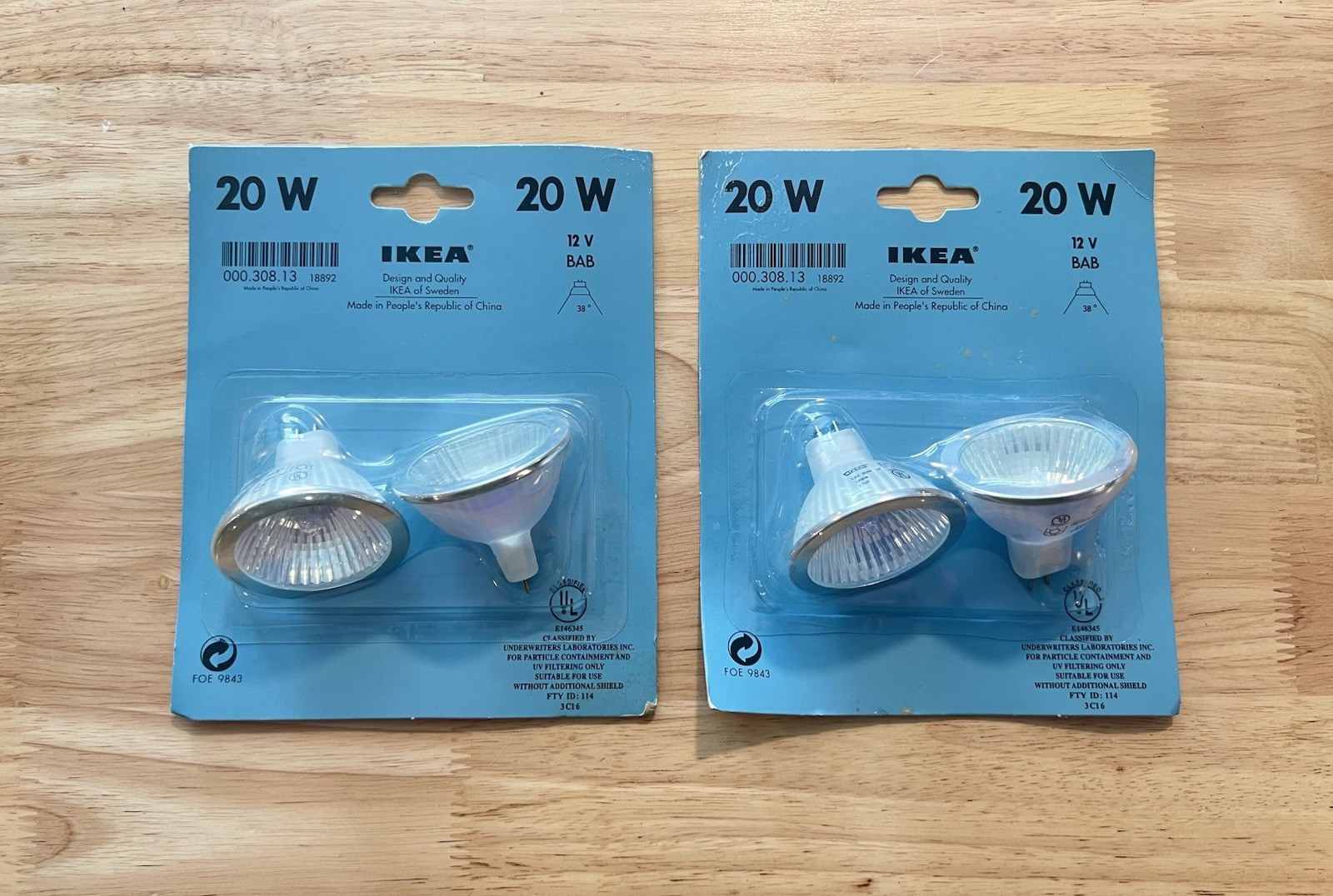 Two 2-packs (4 Bulbs Total) 000.308.13 2-prong New Old Stoc