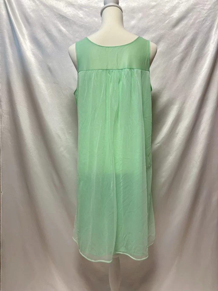 Vestido Lencería Vintage Años 60 Verde Lechoso EE. UU. Hada Coqueta Elegante Kawaii Y2K Foto 2 de 4