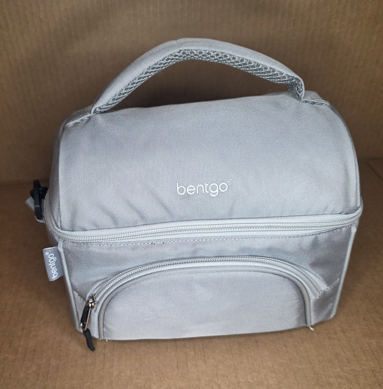 Bentgo Insulated Lunch Bag with 2 Stainless Steel Food Jars - Grey Travel Set