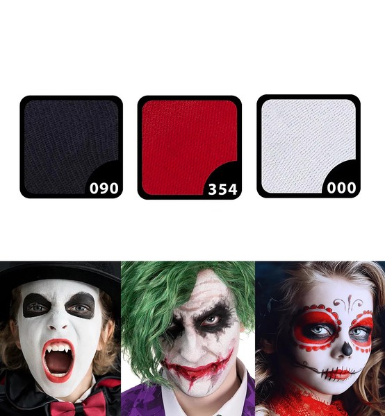Aqua Make-Up - Schminke 3 Farben - Fasching Karneval - Karneval Und Halloween-image