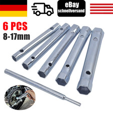 Rohrschl&uuml;ssel Set 6-tlg Steckschl&uuml;ssel 8-17mm Sechskant Schl&uuml;ssel Werkzeug Satz