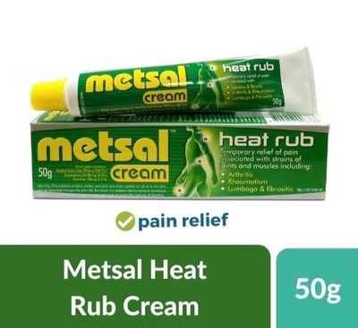 Metsal Cream Heat Rub For Pain From Joint & Muscle Tension 50g