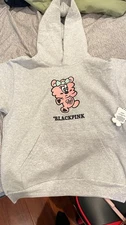 BLACKPINK x VERDY Amex Born Pink LA PopUp PLUSH HOODIE GREY