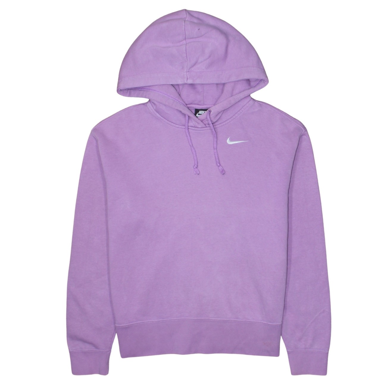 Nike Mens Hoodie Purple Fleece Embroidered Swoosh Hooded Pullover Sweatshirt XS