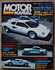 Motor Manual 1980 Mar Lamborghini Countach Porsche 930 Turbo BMW 633CSi Suzuki A