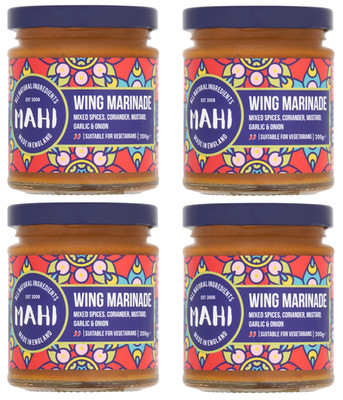Mahi Flügel Marinade Gemischte Gewürze Koriander Senf Garlic Zwiebel 200g Pack 4