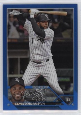 2023 Topps Chrome Update Blue Refractor 12/150 Elvis Andrus #USC182 ut4