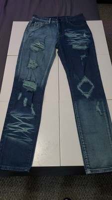 Patchwork Vintage Custom Style Denim Jeans Rockstar Skater Size 30 Waist 