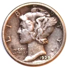 1929-S Mercury Dime - Fine/Very Fine - #9574D - FREE SHIPPING
