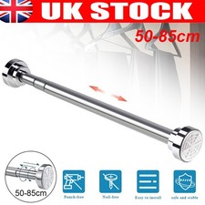 50-85cm  Extendable Wardrobe Rail Rod Stainless Steel Clothes Rail Tube Hanging