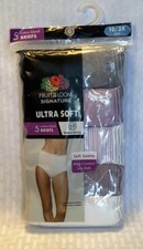 Fruit of the Loom Signature Women's 5 Pack Cotton Blend Briefs Size 10 3XL New