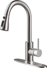 Kitchen Faucet with Pull-Down Spray Single Handle high arc Commercial Stainle...