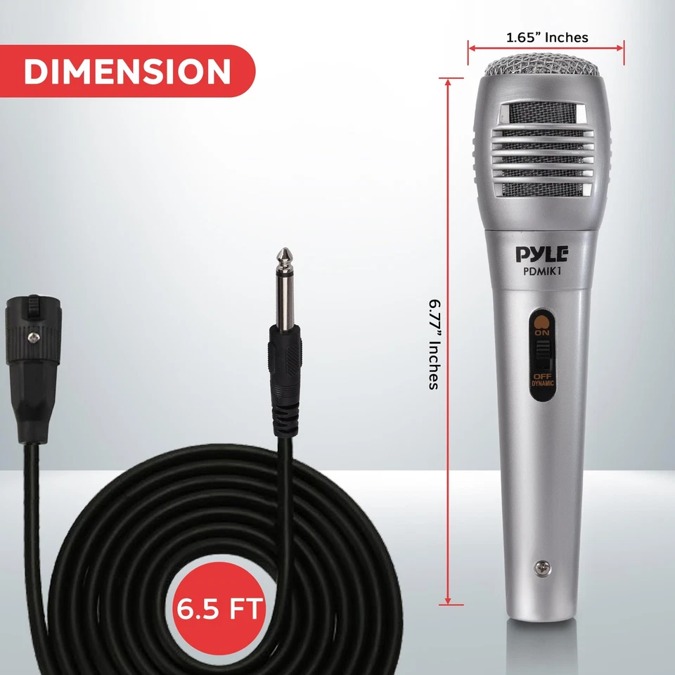 Pyle 8 Pack Dynamic Microphone Set for Live Performance and Studio Recording - Image 2 of 4