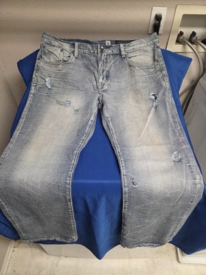 Vintage Y2K Marc Ecko Cut Sew Baggy Distressed Straight Leg Jeans Size 40X32 
