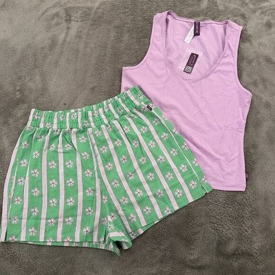 NWT Adore Me Pajamas Set SMALL Boxer Shorts Tank Top