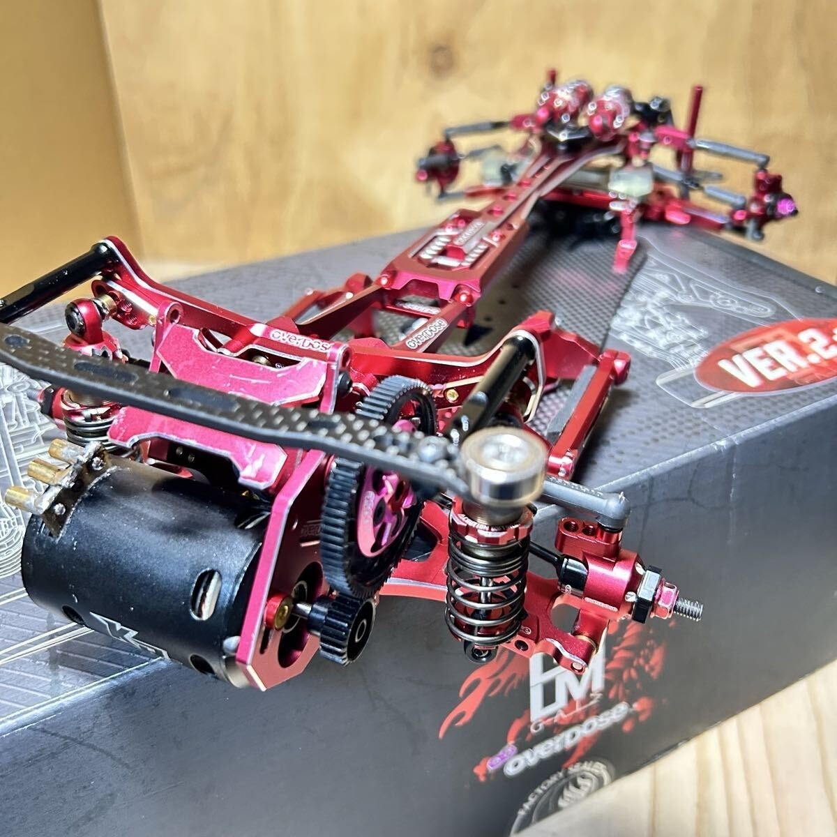 Overdose GALM Red Ver2 Drift RC Chassis Trunks Range Full Option
