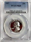 1957 Washington Quarter PROOF, PCGS PR-68** Gorgeous PF!