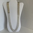 VTG Dominique Denaive Paris Haute Couture Double Strand Glass Bead Necklace 36” — photo 1