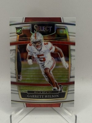 2022 Panini Select Draft Picks #4 Garrett Wilson SSP WHITE PRIZM ROOKIE #’d /35