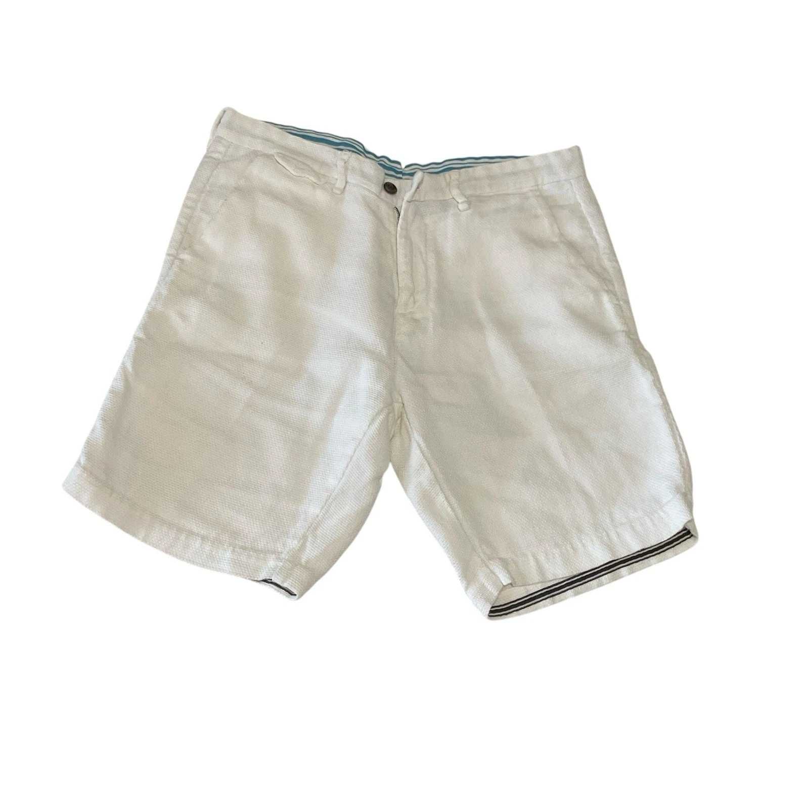 white chino Bermudas Shorts for men Flat Front Summer Beach