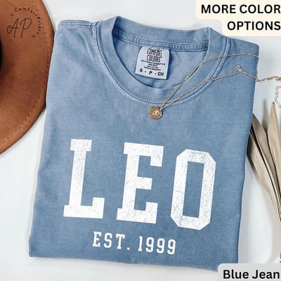 Custom Leo Zodiac Comfort Tee Shirt Personalized Birthday Gift Astrology