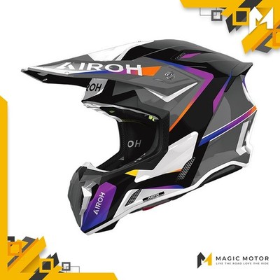 Airoh Motorradhelm Offroad TWIST 3 XL EILE Grau