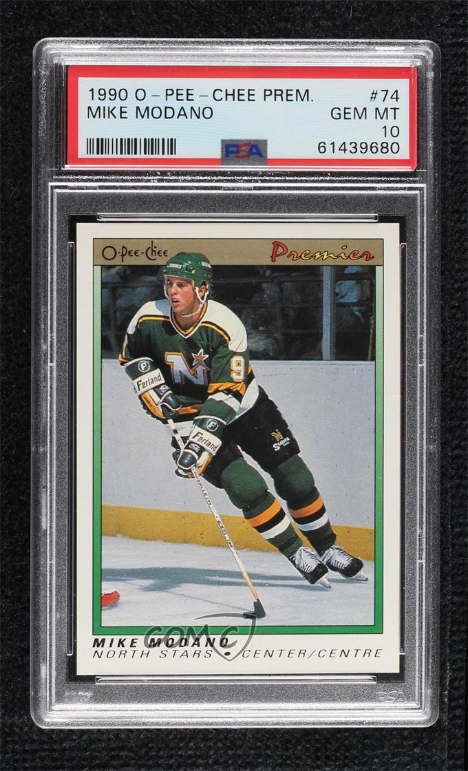 1990-91 O-Pee-Chee Premier Mike Modano #74 PSA 10 GEM MT HOF 05f4