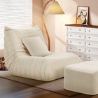 Giant Bean Bag Chair Big Sofa for Adults Fireside Chair Lazy Sofa with Ottoman