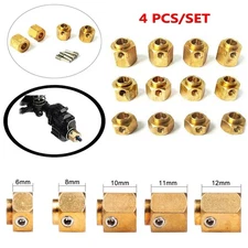4PCS * Brass Hex Wheel Hub Extended Adapter 6-12mm for Traxxas TRX-4 RC Crawler