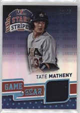 2015 Stars and Stripes Game Gear Longevity Holofoil 13/25 Tate Matheny #89 0b2