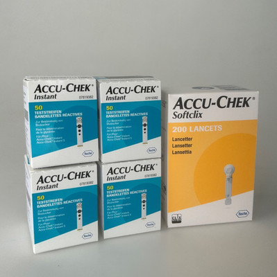 Accu-Chek Instant Teststreifen 200 Stück + Accu Chek Softclix Lanzetten 200 Stk
