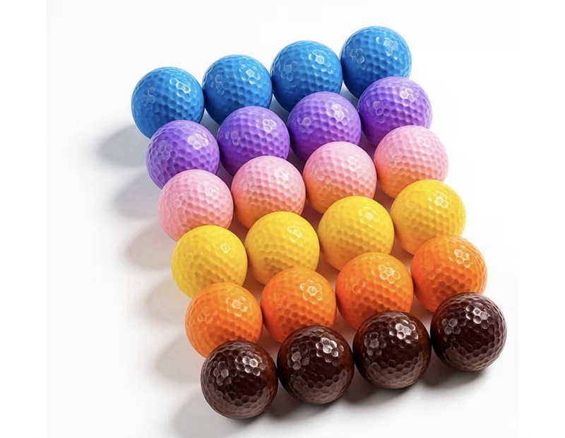 24 Colored Golf Balls - New Vibrant Putting Practice Highly Visible New
