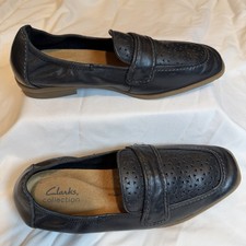 Clarks Collection Women s Loafer Black Leather size 6.5 M
