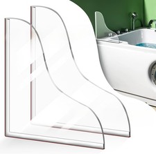 Shower Splash Guard Set, Waterproof Self-Adhesive Shower Corner Splash Panels fo