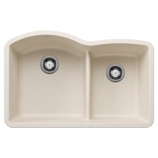 Blanco 441593 Diamond 32" Undermount Double Basin SILGRANIT - White