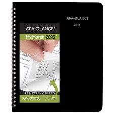 2026 Planner, Monthly, 7" x 8-3/4", Medium, DayMinder, Black G4000026 