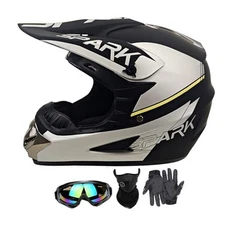Dirt Bike Helmets Youth Motocross, Motorcycle, BMX, ATV, Off-Road, Small Silver