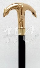 36'' Victorian Vintage Designer Brass Handle Antique Cane Wooden Walking Stick