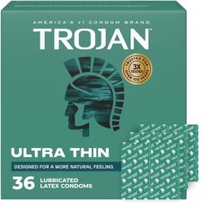 Trojan Ultra Thin Condoms For Ultra Sensitivity Lubricated Latex Condoms