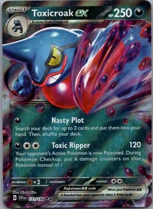 Toxicroak ex - 131/198 Scarlet & Violet Base Set Double Rare Holo