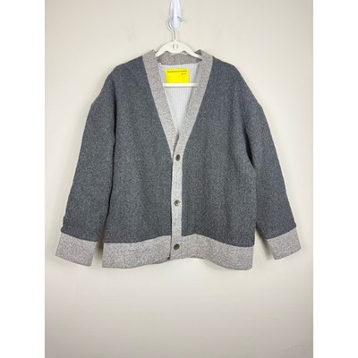Descendant Of Thieves Wool Cardigan Mens XL Gray Button Front Jacket Sweater