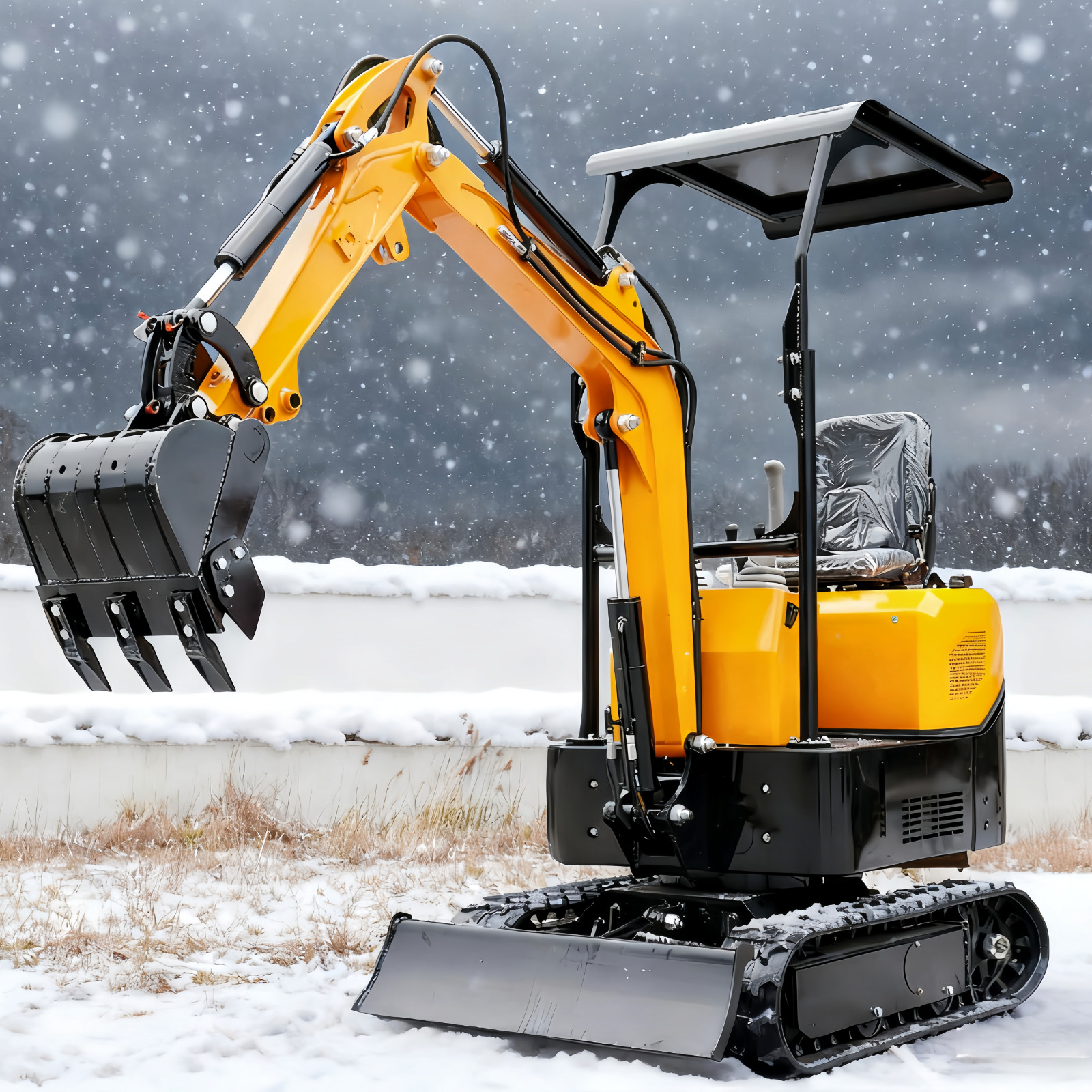 1 TON Mini Hydraulic Excavator For Sale 13.5HP Mini Digger with Gas EPA Engine