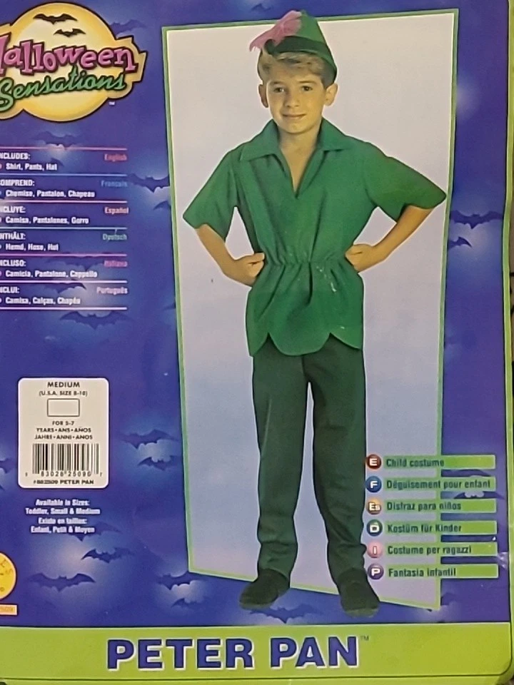 Disfraz Peter Pan niño perdido niño/niño pequeño mediano 5-7-nuevo en paquete Foto 2 de 4