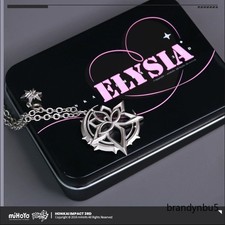 Honkai Impact 3 Periheral Elysia Theme Realme Engraved Metal Necklace Gift
